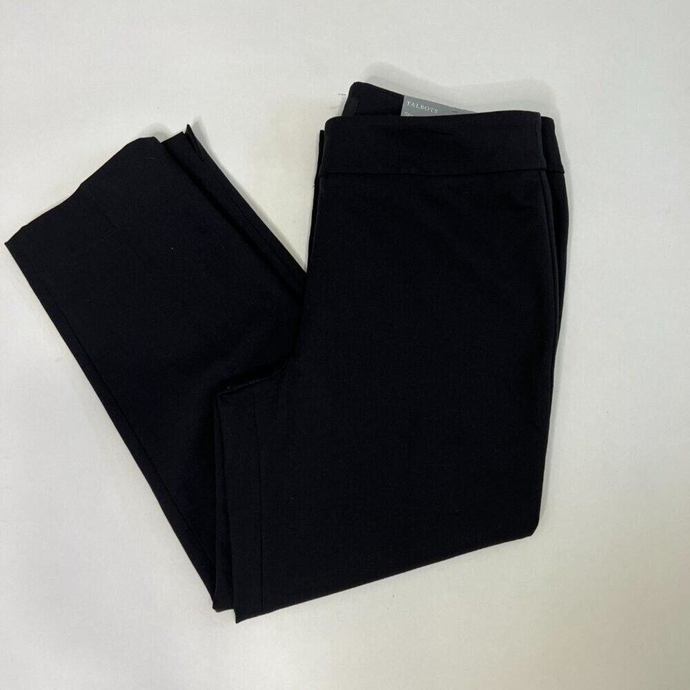 Talbots Slim leg crop black pants Sz 6